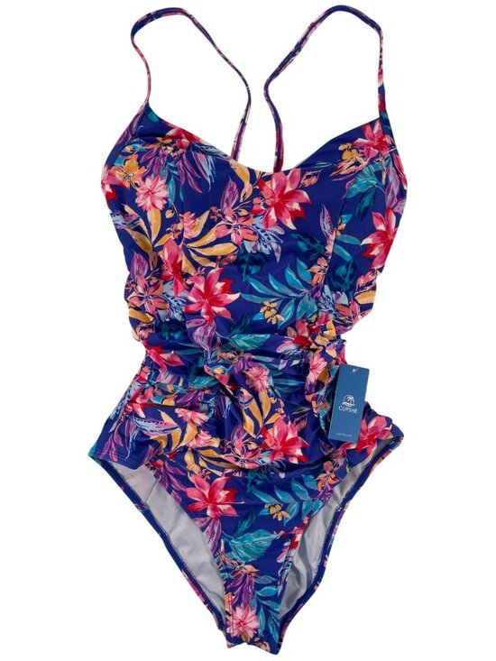 Cupshe Other - Cupshe Tummy Control Square Neck One-Piece Floral Swimsuit Adjustable Size L NEW